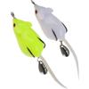 ULTECHNOVO Esca Finta Topo in Plastica 5,5cm 10,5G 2 Pezzi | Riutilizzabile e Leggera, Accessorio da Riva, per Pescatori di Bass e Predatori, Bianco e Verde