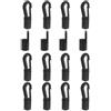 POPETPOP 16 Pezzi Ganci Elastici per Corda da Kayak, Fissaggio per Canoe e Coperture | Nero in Nylon, Compatibilità, per Fori su Coperta, Pagaie, Giubbotti e Sacche Asciutte