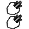 SHINEOFI 2 Pezzi Gancio Multiuso Anello Chiuso e Filettatura 1/4 Nero | Lega di Alluminio e Metallo, Chiusura Anti-caduta, per Tende, Treppiedi e Installazioni Rapide