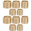 Healeved 10 Pezzi Boccola in Metallo 12mm in Rame Ottone Oro | Installazione senza Attrezzi, Finitura Rame Lucido, per Aste e Punte 9mm 10mm 11mm 13mm