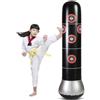 ULTECHNOVO Colonna da Boxe Verticale Gonfiabile in PVC, per Allenamento | Design Ispessito Rimbalzo Automatico, Bersagli Strategici, Uso in Palestra e Arti Marziali