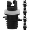 ifundom 5 Pezzi Adattatore per Pompa SUP Valvola Aria Nero | PVC, Resiste ad Alta Pressione, per Paddle Board e Kayak, Set Adattatore e Connettore Aria