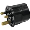Omnitronic Adattatore Omnitronic da presa UE a presa UK, 13A, nero
