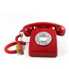 Selius Telefono da scrivania con tastiera, colore rosso
