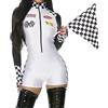 Forplay Costume da donna Start Your Engines per adulti, bianco, S-M