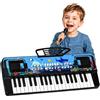 Morivanta Tastiera Pianoforte Bambini 37 Tasti con Leggio e Microfono, Nero | Giocattolo Musicale 3+ per Bambine Bambini, 8 Ritmi, 8 Suoni, 19 Demo, Regalo di Compleanno e Natale