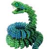 Joycabin Serpente stampato 3D da 60 cm, serpente articolato flessibile | Serpente flessibile con bocca mobile, denti nascosti, materiale PLA, giocattolo antistress, decorazione e Halloween