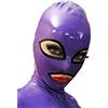 YIYELIY Testa Coperchio in Lattice Maschere di gomma Maschera in Latex | Apri occhi La bocca gioco di ruolo Cosplay Festa Uomini e donne
