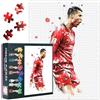TUMOVO Puzzle da 1000 pezzi Cristiano Ronaldo momenti leggendari del calcio, stella del calcio di carta di alta qualità da collezione per adulti e fan, memorabilia artistica impegnativa dello sport, 60 x 40