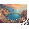 BWLPRNDZJGLQ Baia Mediterranea Tramonto Puzzle 1000 Pezzi Puzzle per Adulti Puzzle Cartaceo Relax Decorazione Famiglia Regalo 38x26cm/1000pcs