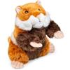 lilizzhoumax Peluche Marmotta a Pelo Lungo, Marrone e Gialla, Animale del Bosco Realistico e Morbido per Amanti degli Animali