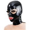 YIYELIY Testa Coperchio in Lattice Maschere di gomma Maschera in Latex | Apri occhi La bocca gioco di ruolo Cosplay Festa Uomini e donne