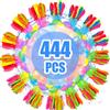 yumcute 1 palloncino ad acqua autochiudente, 444 palloncini ad acqua a riempimento rapido con 3 connettori, bombe d'acqua riutilizzabili per bambini e adulti, palloncini ad acqua per spiaggia, piscina, feste