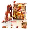 Foyucool Kit DIY Casa Miniatura per Adulti, Angolo di Neve | Kit Artigianale Decor Invernale con Luci LED e Mobili, Idea Regalo Esclusiva per Natale, Compleanno e Festa della Mamma