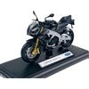 Generisch Welly Modello Moto Compatibile con Aprilia Tuono V4 Nero Con Base 1:18 1/18 Metallo Modello The Cast Nuovo in Scatola 12841