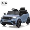 LALAHO Auto elettrica per bambini, Land Rover Velar, 12 V, blu | Auto per bambini, 12 V, 2 motori da 25 W, veicolo per bambini con telecomando