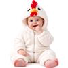 Generico Costumi Carnevalle Neonati Completo di Pulcino Tutina Pagliacetto Bambino Neonata Unisex Costume da Pulcino per Bebè per Neonati Taglia 3-24 Mesi Animali, Gallina, Galllo, Pollo