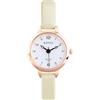 JSDDE Easy Reader, orologio analogico al quarzo da donna, con numeri arabi, cinturino sottile, in pelle PU, orologio da polso per donne e ragazze