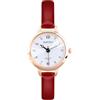 JSDDE Easy Reader, orologio analogico al quarzo da donna, con numeri arabi, cinturino sottile, in pelle PU, orologio da polso per donne e ragazze