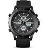 PINDOWS orologi da uomo, orologi impermeabili, analogici, digitali, sportivi, multifunzione, resistenti, per attività all'aperto, con retroilluminazione a LED, sveglia, cronometro.