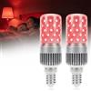 BrightArk Luce Rossa Notturna 625-630nm per Dormire e Relax, Lampadina LED Rossa E14 | Senza Luce Blu, Lampadina Rossa E14 6W, per Camera da Letto, Camera Bebé e Corridoio, Non Dimmerabile (2-Pezzi)