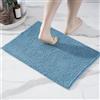 Decomira Tappeto Bagno Antiscivolo in Ciniglia | Tappetino bagno super assorbente, lavabile in lavatrice | Per il bagno, la doccia, la vasca da bagno o come tappetino WC | Turchese - 40x60 cm