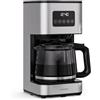 KLARSTEIN Verosteel Macchina per caffè a filtro - Macchina del caffè in acciaio inox, 1,5 L per un massimo di 12 tazze, schermo LCD, funzione di mantenimento calore di 40 min.,