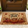 Generic Zerbino nero con scoiattolo autunnale per ingresso esterno interno 29 x 17, zerbino antiscivolo per esterni autunnale con zucca, stampa di piccola fattoria, patio, garage, scarpe fuori porta