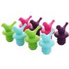 Scivokaval uccellino kit tappo per bottiglia di vino in silicone, colori assortiti, silicone bottiglia in sughero, set da 8
