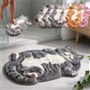 Generic Tappeto a Forma di Gatto, Tappetino da Comodino per Gatti a Forma di Gatto | Tappeto Morbido in Peluche per Ingresso, Comodino e Angoli Decorativi Interni, Pezzo Singolo Decorativo