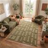 TAPISO Relievo Tappeto Pelo Medio Effetto Linee Astratte Oliva 160 x 220 cm | 100% Polipropilene, altezza pelo 16 mm, tessuto
