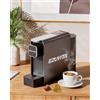 EZUVITA Mini macchina per capsule Nespresso da 1200 W, colore nero | 8,7 cm, design sottile, pompa da 20 bar, 2 programmi, modalità risparmio energetico, qualità barista per ufficio/casa.