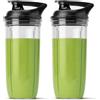 AUMUA Confezione da 2 tazze grandi da 907,2 g per frullatore NutriBullet Ultra Personal Blender, parti di ricambio con coperchio, compatibili con frullatore nutribullet 1200 W Ultra/Ultra Plus/1000 W Turbo