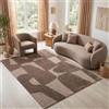 TAPISO Relievo Tappeto Pelo Medio Effetto Motivo Tortora 160 x 220 cm | 100% Polipropilene, altezza pelo 16 mm, tessuto