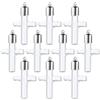 VALICLUD Fiala di Vetro Trasparente Coperchio a Vite, Croce 6mm | Ferro e Vetro, Chiusura Ermetica, Stile Vintage, per Ricordi, per Sposi e Artigiani
