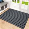 WCHENHUI Zerbino per Ingresso Resistente Sporco Retro Antiscivolo 45x175cm Grigio | Silicone Tappeto Entrata Con Retro Antiscivolo Facile Manutenzione Per Corridoio Balcone Giardini