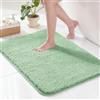 Exclusivo Mezcla Tappeto da Bagno, 50 x 80 cm, Assorbente e Antiscivolo | Asciugatura rapida, Lavabile in lavatrice, Morbido, Confortevole, Doccia, Cucina, Soggiorno, Decorazione, Verde Chiaro