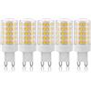 Suncan G9 LED Bianco caldo 3000K Confezione da 5, Lampadina LED 8W Sostituzione Lampada alogena 80W, 880LM, AC 230V Per illuminazione e decorazione interna, Senza sfarfallio