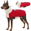 ASENKU Cappotto Invernale Impermeabile Cane Taglia XXL, Doppio Pile Regolabile Giubbotto per Cani Grande per Border Collie, Golden Retriever, Pastore Australiano, Labradoodle, Gite Invernali