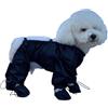 Generic Stivali invernali per cuccioli, per passeggiate all'aperto, tuta da neve impermeabile con stivali antiscivolo integrati, bretelle regolabili, completamente impermeabili, per cani di piccola e grande