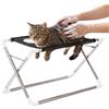 Generico Foldable Pet Grooming Hammock Stand, Stainless Steel Bathing Sling for Smal | Pet Bathing Stand with Hammock, Dog Grooming Restraint Sling, Cat Washing Support Frame, Foldable Metal Grooming Stand,