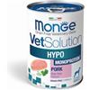 Generico MONGE Cane VetSolution Canine Hypo Monoprotein gusto Maiale | alimento dietetico completo per cani, per la riduzione di intolleranze alimentari, Made in Italy, 6 lattine da 400 grammi.
