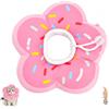 XMIRAKLIX Collare Elisabettiano Gatto Morbido, Fiore Rosa per Cane Piccolo | Tessuto impermeabile, cordino regolabile 10-23,5 cm, per bagno, cura, taglio unghie e riposo dopo intervento