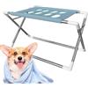 Generico Dog Grooming Hammock Stand Foldable Pet Bathing Sling with Stainless Steel | Pet Bathing Stand with Hammock, Dog Grooming Restraint Sling, Cat Washing Support Frame, Foldable Metal Grooming Stand,