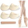 Piacolnic 2 Paia di Protezioni per Dita, Salvapunte per Scarpe da Punta in Tessuto Morbido e Silicone, Chaussures de Ballet e Protezione Dita per Balletto per Donne e Ragazze con Separatore