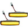 VGOL 2 Pezzi Lente Nera Fumé led Freccia Laterale 63148360589 63142496299 Compatibile con BMW Serie 5 E39 M5 1995-2003 Ambra