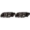 in.pro. Coppia fari anteriori BMW Serie 3 E46 03-06 ANGEL EYES nero con freccia coupe' cabrio