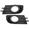 Generic Griglia fendinebbia per auto Per VW per Tiguan 2012-2018 Auto Fendinebbia Anteriore Griglia Telaio Della Lampada Nebbia Supporto Nero(A Pair Black Ring)