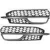 Generic 2 pz Paraurti Anteriore Nebbia Griglia Griglia Copertura di Ricambio Per Audi A3 S-Line S3 2014 2015 2016 Coppia Auto Paraurti Anteriore Nebbia Griglia Griglia Copertura A Nido D'ape Mesh Nebbia
