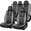 Coverado Coprisedili universali, 5 pezzi, in pelle PU, protezione per | Set completo di coprisedili per auto, traspiranti, adatti per la maggior parte delle berline, SUV, pick-up, camion